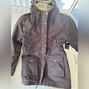 SOLD NEW VOLCOM womens lined jacket (brown)